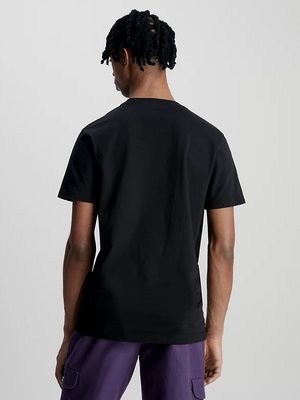 Monologo Regular triko – Calvin Klein Jeans, Černá barva Muži