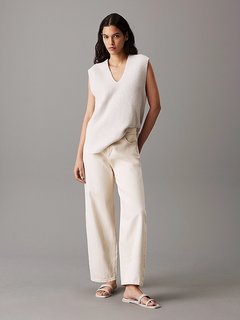 Luxusní Recycled Wool svetr, Krémová barva, XS, S, M