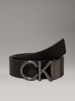 Calvin Klein Jeans – CK Metal Bombe pásek, Černá, Hnědá barva