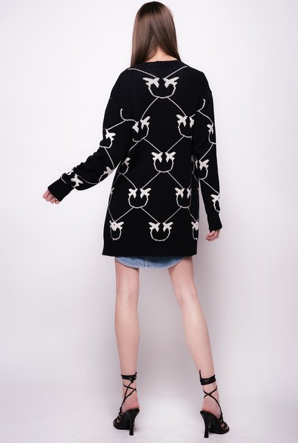 Monogram Jacquard svetr Černá barva Ženy, Ženy