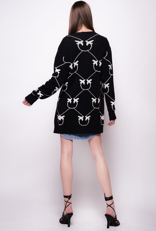 Monogram Jacquard svetr Černá barva Ženy, Ženy