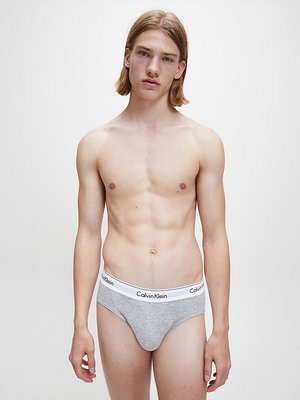 Modern Cotton slipy 2ks – Calvin Klein Underwear, Černá, Šedá barva Muži