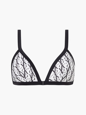 Calvin Klein Swimwear – CK One monogram plavky - Horní díl, Bílá, Černá barva