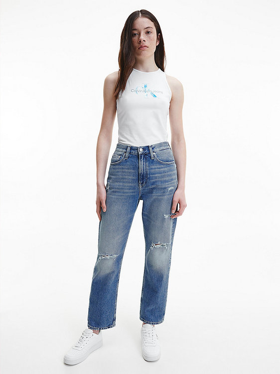 Aqua top – Calvin Klein Jeans, Bílá barva Ženy