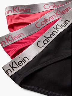 Calvin Klein Underwear, Černá, Růžová barva Radiant Cotton bikiny 3ks