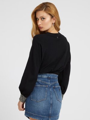 Bling Cuff svetr – GUESS, Černá barva Ženy