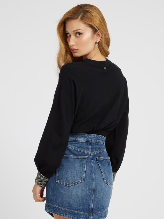 Bling Cuff svetr – GUESS, Černá barva Ženy