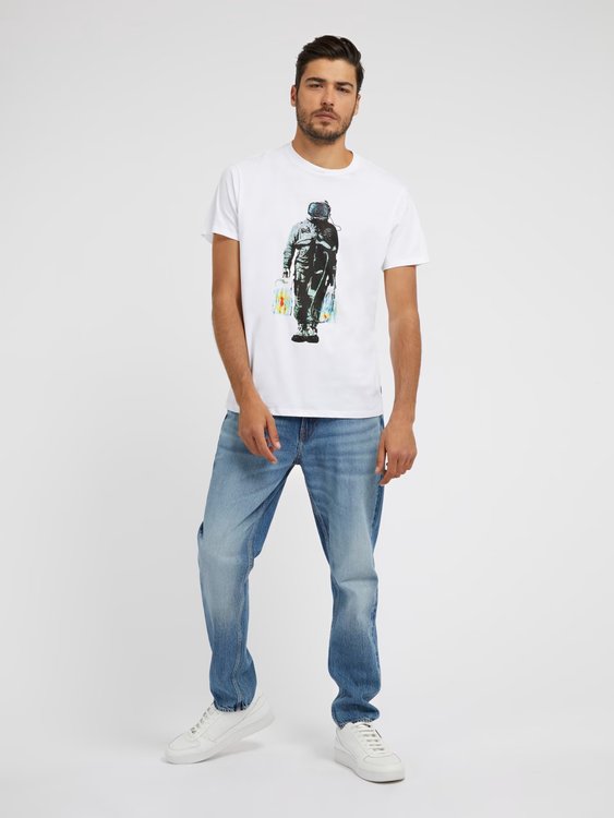Módní Spaceman triko, Bílá barva, 2023