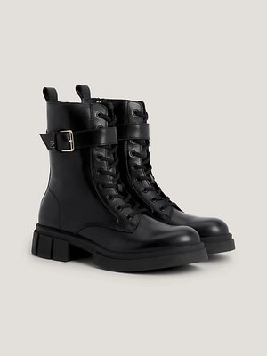 Cool Feminine Biker kotníková obuv – Tommy Hilfiger, Černá barva Ženy