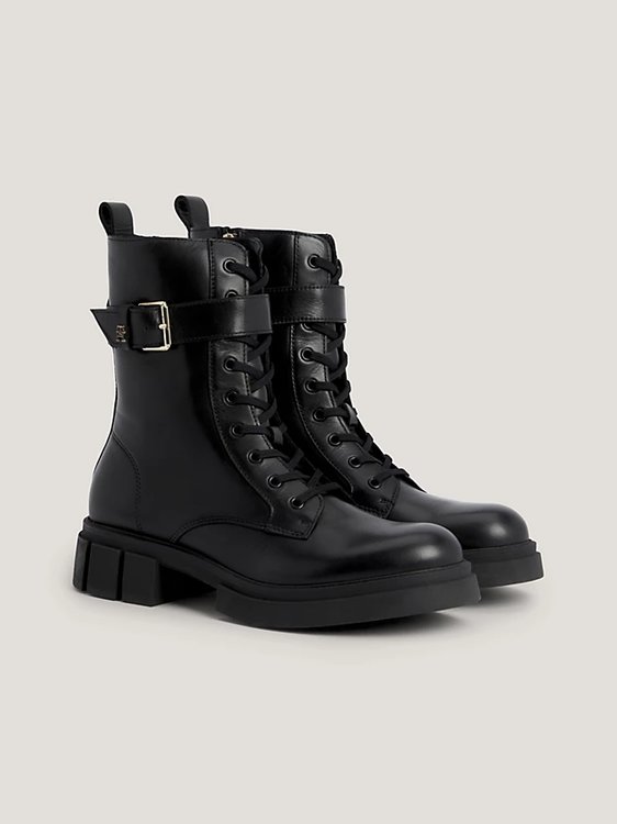 Cool Feminine Biker kotníková obuv – Tommy Hilfiger, Černá barva Ženy