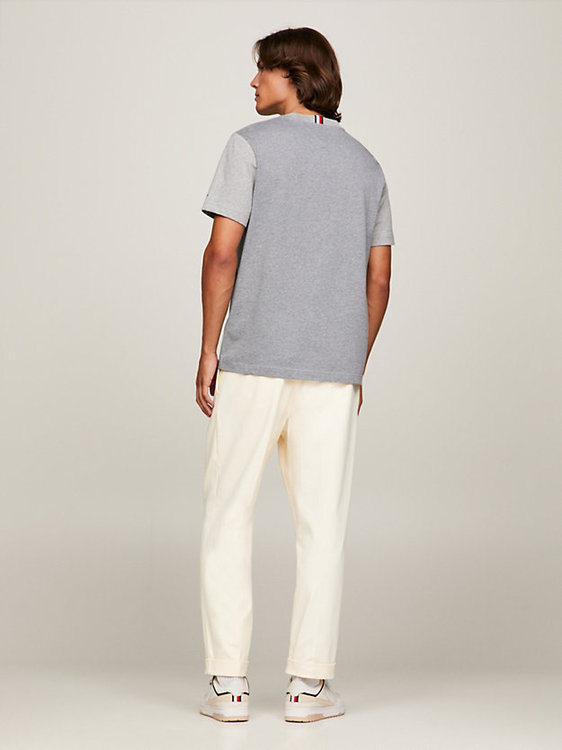 Módní Icon Crest triko, Šedá barva, 2024