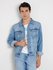 GUESS – Dillon bunda Denim, Modrá barva
