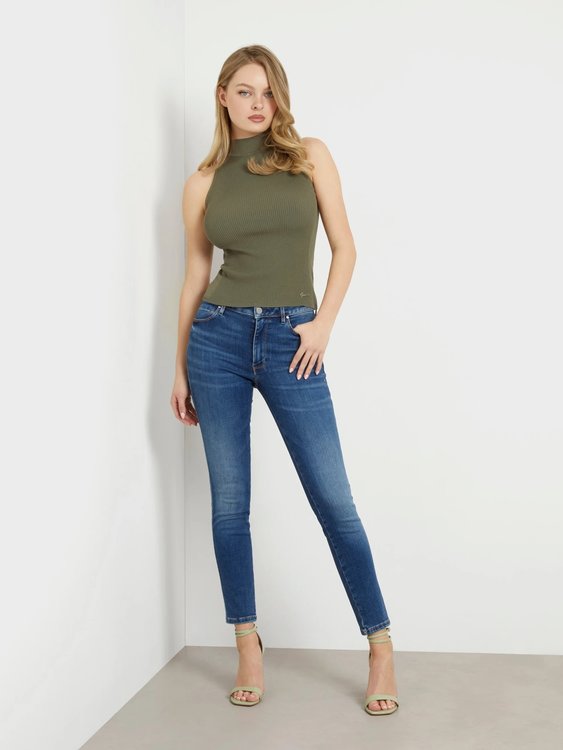 Sexy Curve jeans – GUESS, Modrá barva Ženy