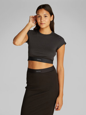 LV00QS7349-UB1 triko RIB CROP TEE – Calvin Klein Underwear Ženy