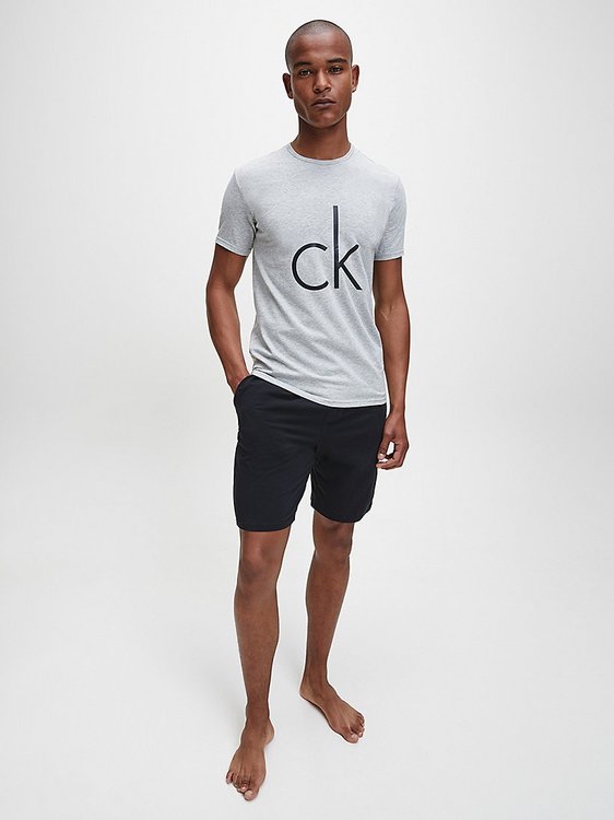 Pyžamové tričko – Calvin Klein Underwear, Šedá barva Muži
