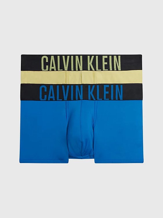 Calvin Klein Underwear – Intense Power boxery 2ks, Modrá, Žlutá barva