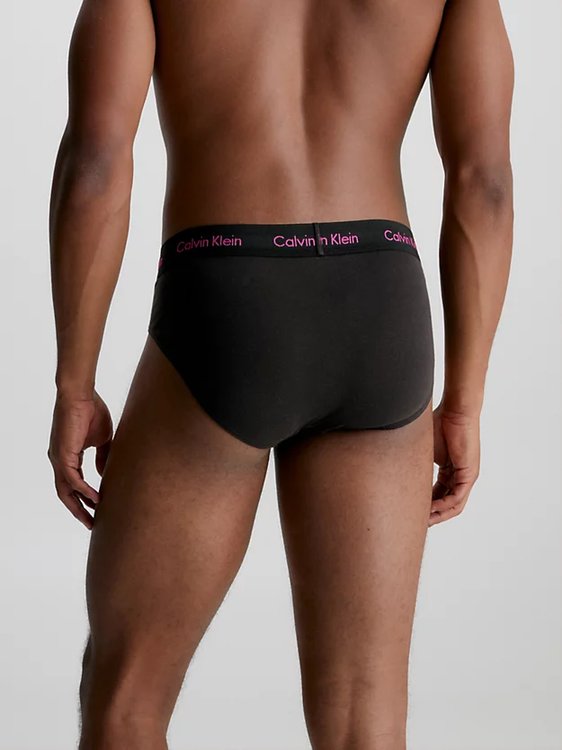 Módní Cotton Stretch slipy 3ks, Černá barva, 2023