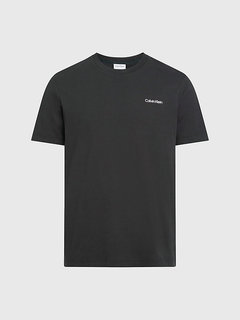 Micro Logo Interlock triko Černá barva Muži