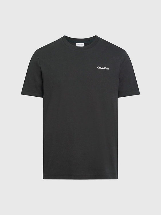 Micro Logo Interlock triko Černá barva Muži