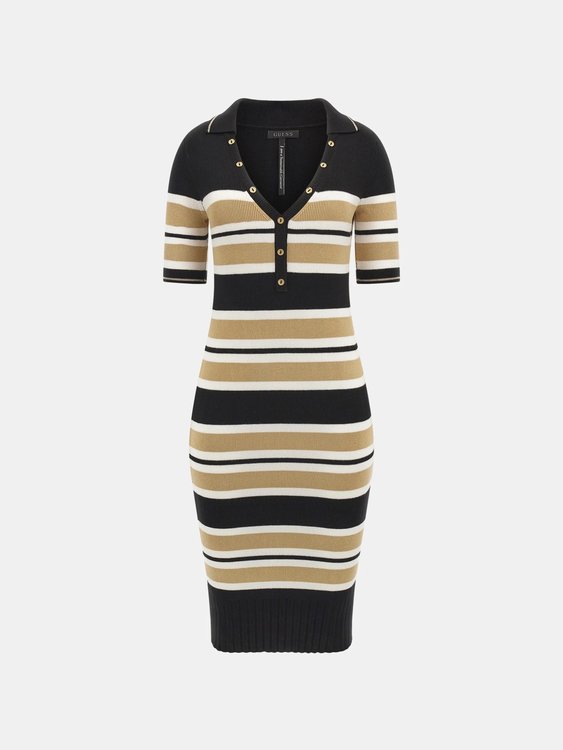 Luxusní Maia šaty, Bílá, Černá, Hnědá barva, XS, S, M, L