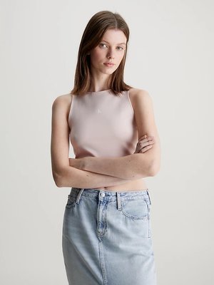 Calvin Klein Jeans – Archival Milano top, Růžová barva