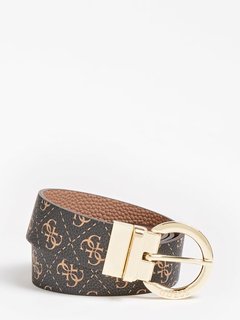 Guess – Alby pásek, Hnědá, Zlatá barva