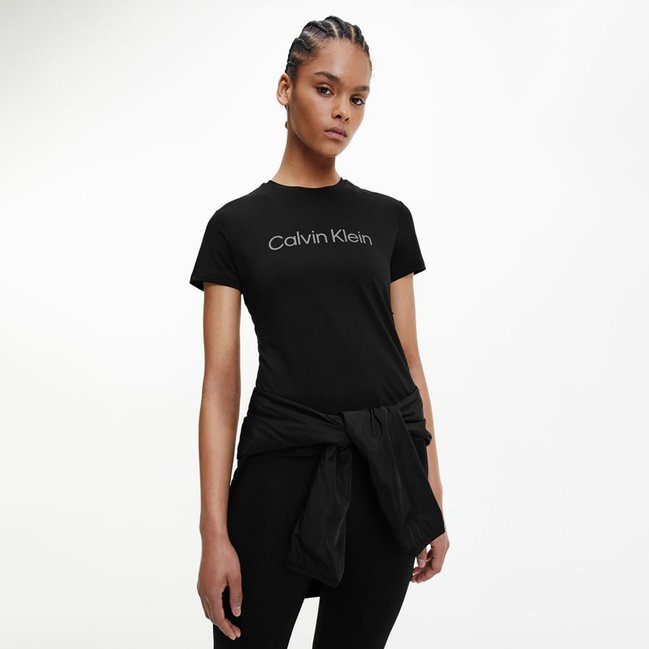 Calvin Klein Performance – WO sportovní tričko, Černá barva