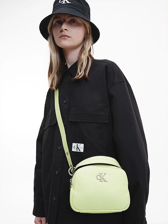 Luxusní Texture camera kabelka, Zelená barva, OS