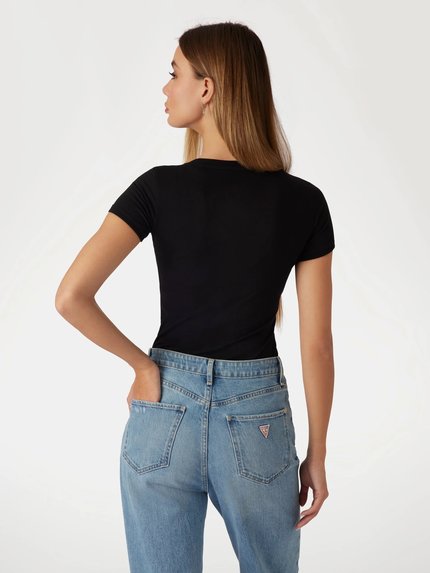 Módní Mini Triangle triko, Černá barva, 2023, 2024, 2025