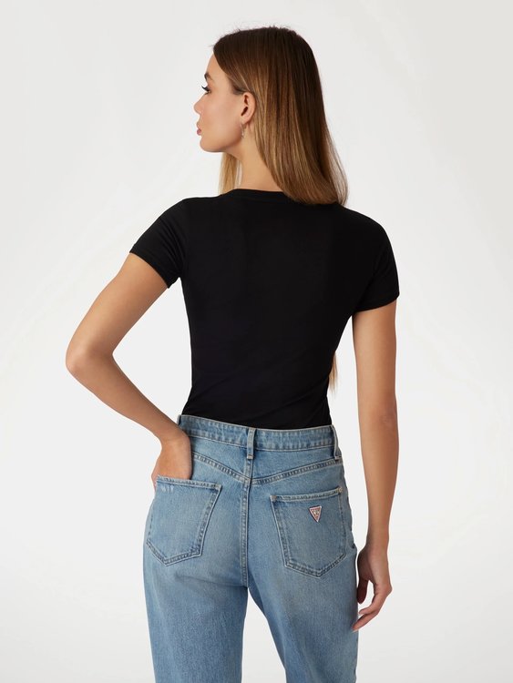 Módní Mini Triangle triko, Černá barva, 2023, 2024, 2025