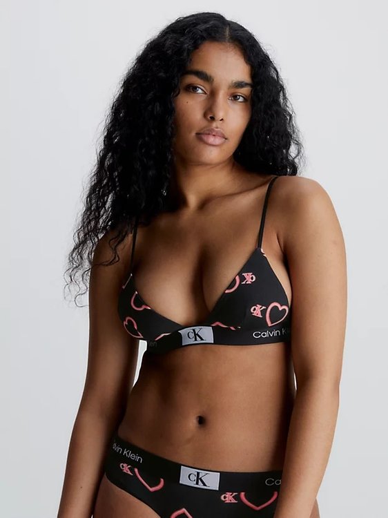000QF7478E-H1R podprsenka UNLINED TRIANGLE – Calvin Klein Underwear, Černá barva Ženy