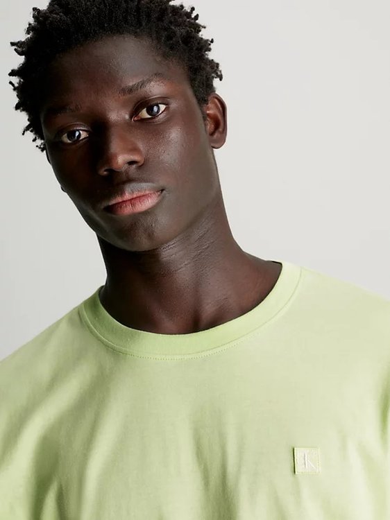 Luxusní Ck Embro Badge triko, Zelená barva, S, M, XL