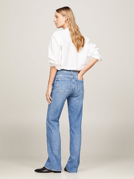 Módní Bootcut jeans, Modrá barva, 2024