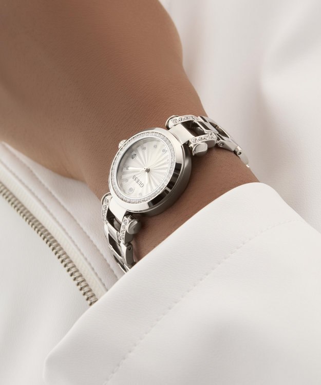 GUESS, Stříbrná barva Ginger hodinky