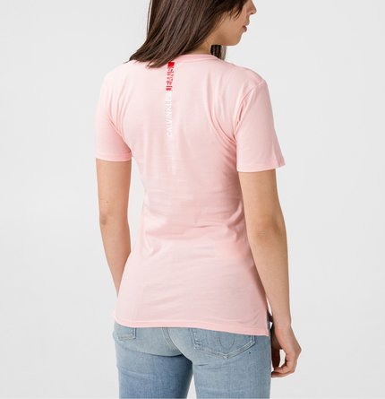 Módní Stripe Logo triko, Růžová barva, 2020