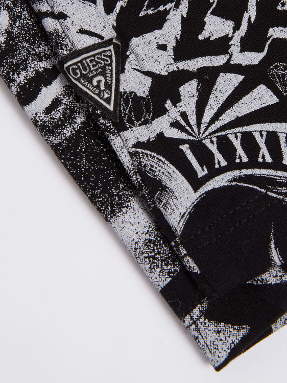 Print tričko Černá barva Muži