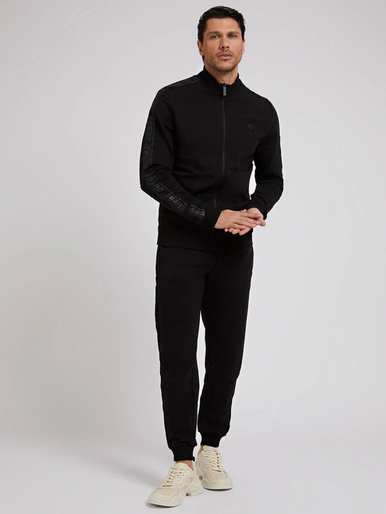 Módní Logo tape mikina, Černá barva, 2022