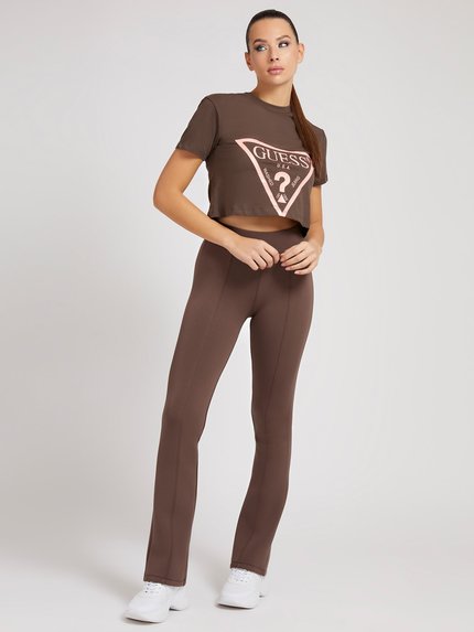 Luxusní Adele crop triko, Hnědá barva, XS, S, M