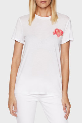 Guess – Cafe easy tričko, Bílá barva