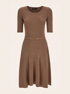 Luxusní Laila šaty, Béžová barva, XS, S, M