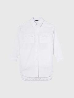 Wide Padded bunda Bílá barva Ženy