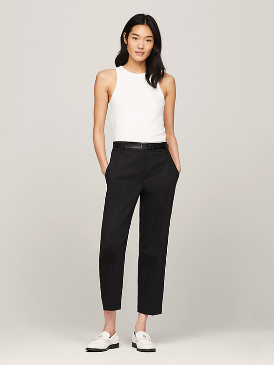 Rib Slim triko – Tommy Hilfiger, Bílá barva Ženy