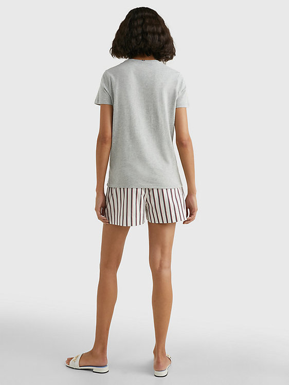 Módní Heritage Graphic triko, Šedá barva, 2023