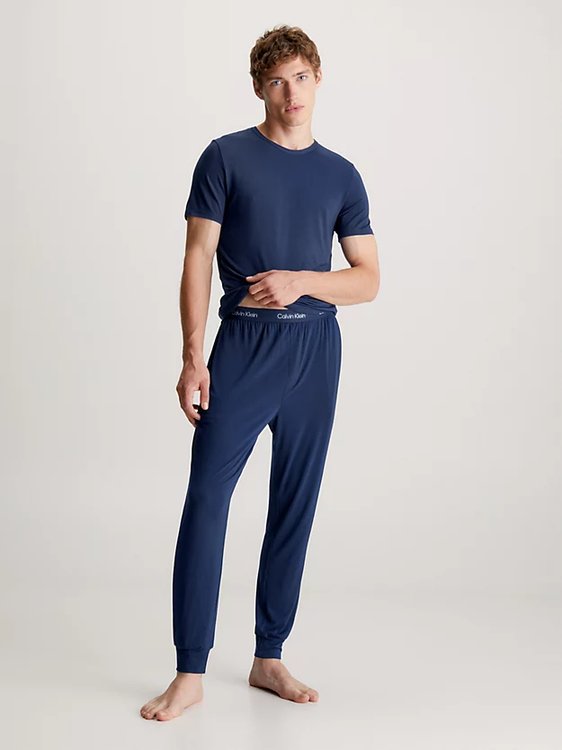 Módní Ultra-Soft pyžamové triko, Navy barva, 2023