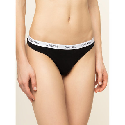 Módní Carousel tanga 3pc, Černá barva, BASIC