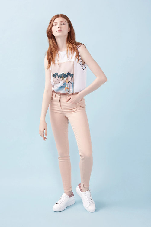 Nenette – Scanner kalhoty, Růžová barva