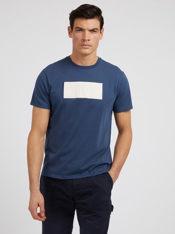 GUESS – Est. 1981 triko, Modrá barva