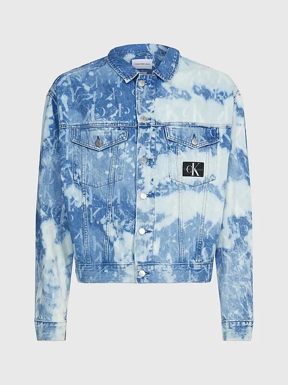 Boxy Denim bunda Modrá barva Muži