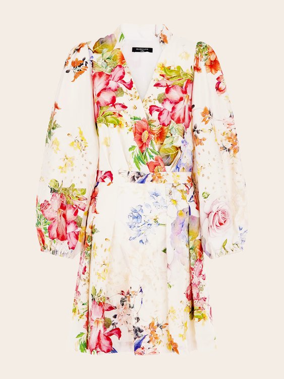 Luxusní Glorious Garden šaty, Bílá, Multi barva, 38, 40, 42, 44