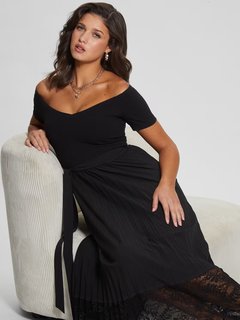 Luxusní Tiana šaty, Černá barva, XS, S, M, L